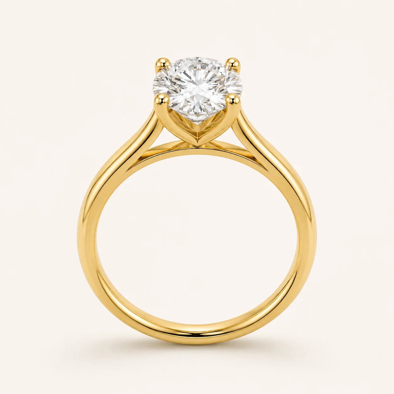 AI-generated cathedral solitaire ring preview