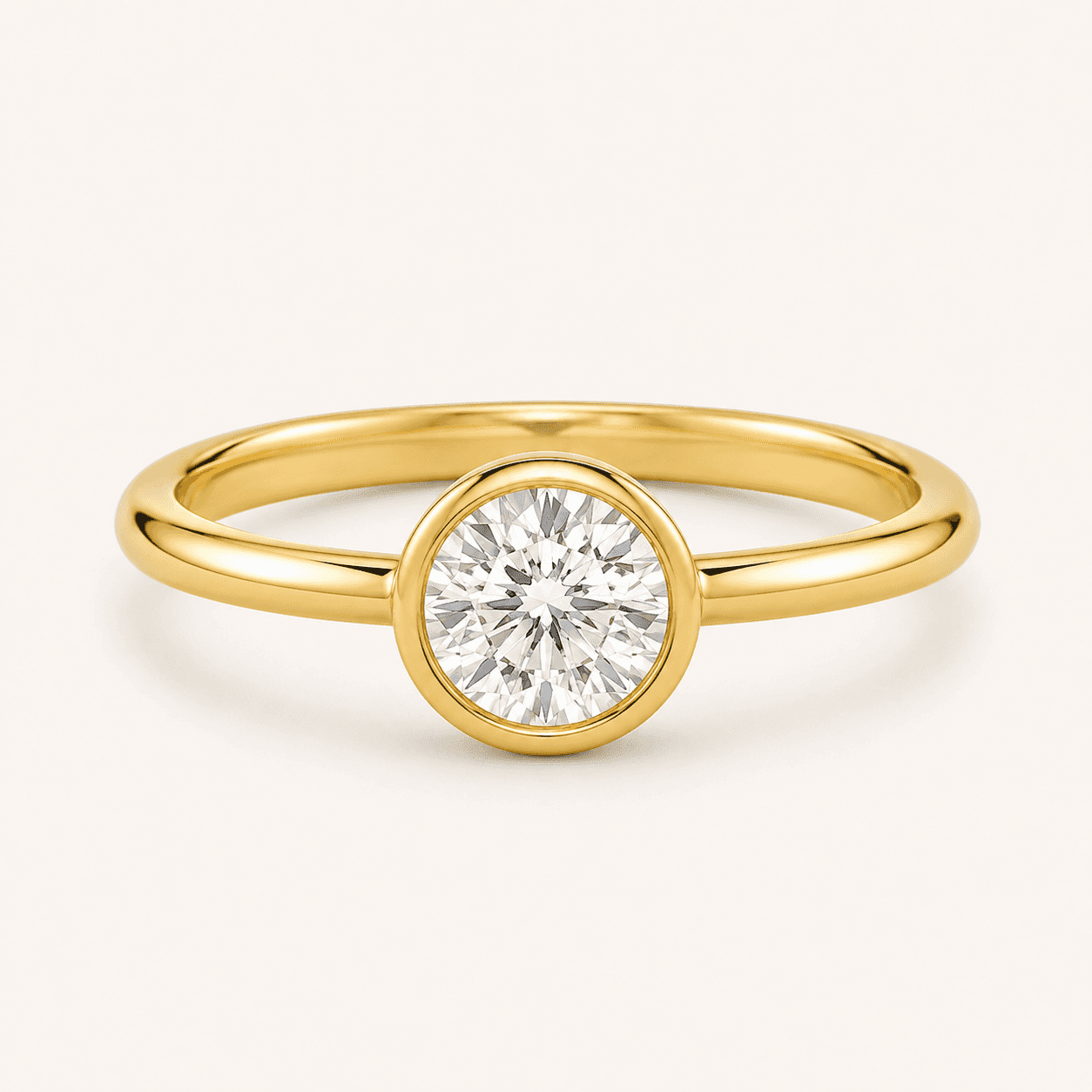 Bezel Solitaire engagement ring setting