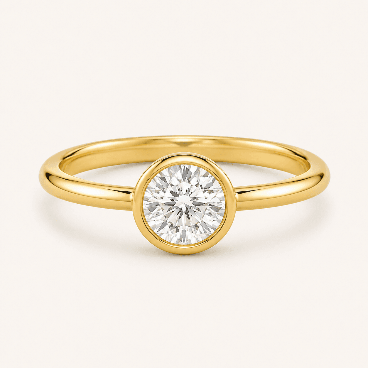 Bezel Solitaire engagement ring setting
