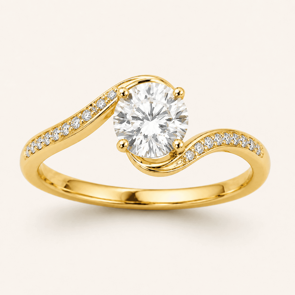 Bypass / Crossover engagement ring setting