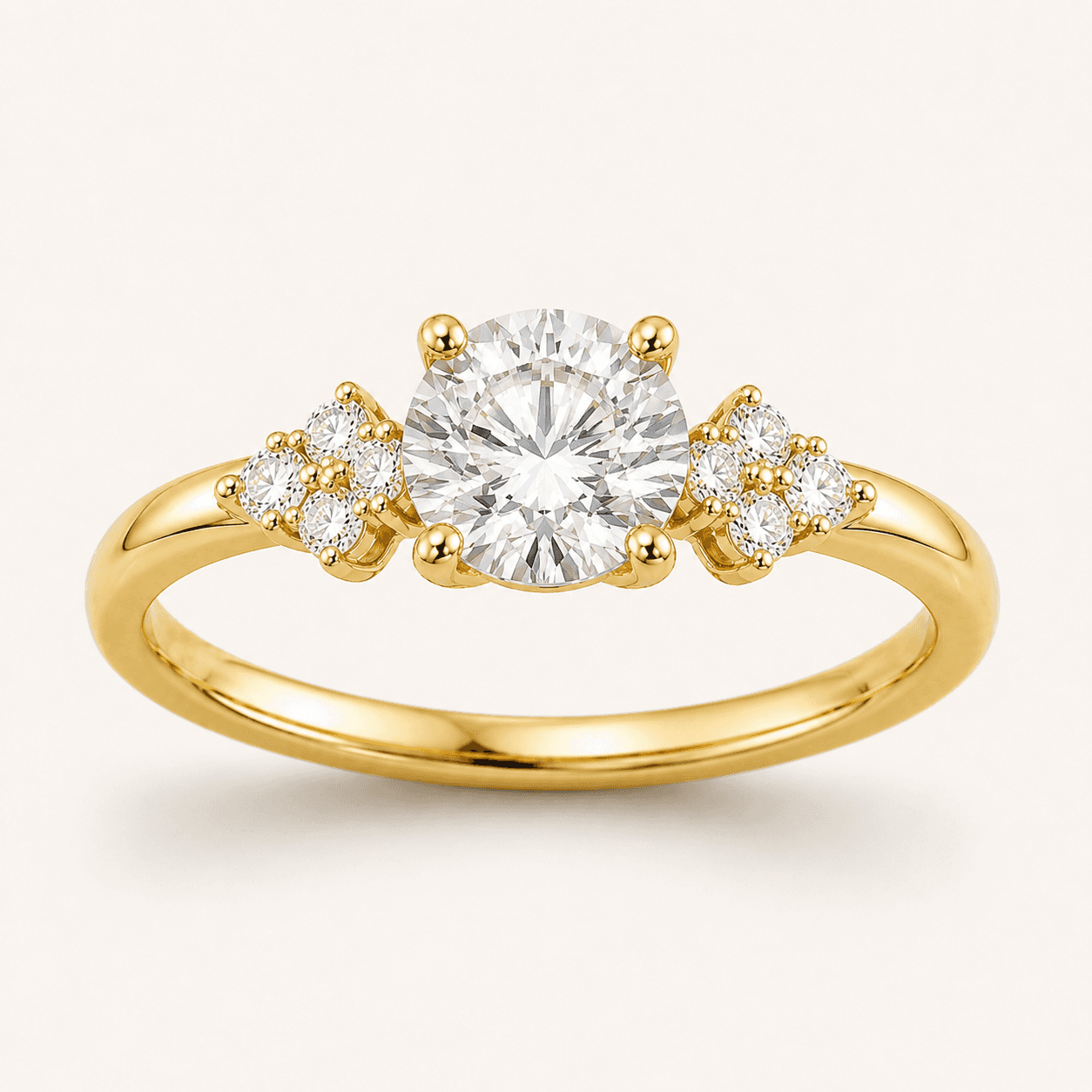 Cluster engagement ring setting