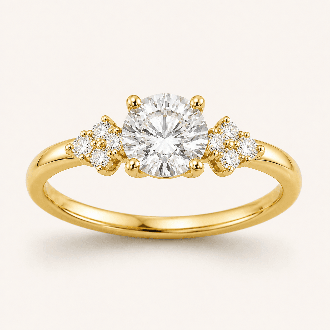 Cluster engagement ring setting